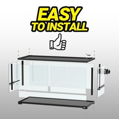 20 Gallon Reptile Tank, 30″ x 12″ x 12″ Reptile Terrarium, Top Screen Ventila…