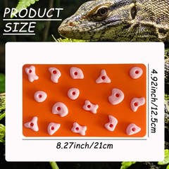 Okueejur Mini Reptile Rock Climbing Wall, Terrarium Enclosure Orange & Pink