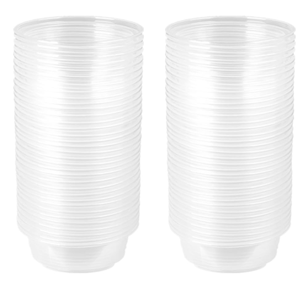 CRITTZOO 100PCS 0.5oz Crested Gecko Food Dish Cups 0.01 Ounce (Pack of 100)