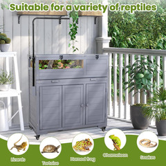 Premium Reptile Habitat Enclosure for Tortoises, Lizards, and Snakes – Adjustabl