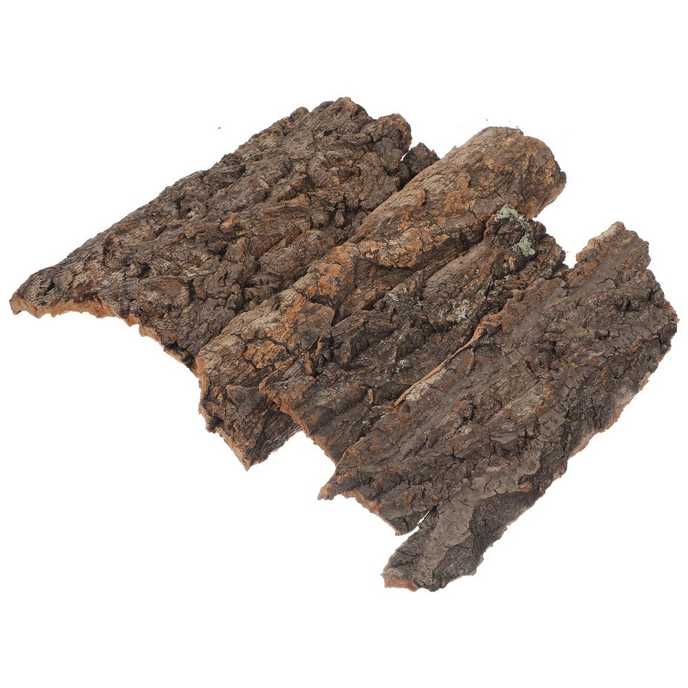 4Pcs Reptile Bark Climbing Platforms Natural Tree Bark Pet Terrarium Decor