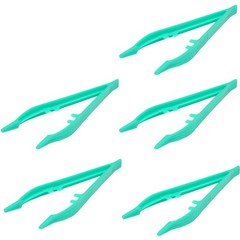 Plastic Reptile Feeding Clamp in Green for Safe and Hygienic Food Handling 20pcs