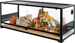 Reptile Tempered Glass Extra-Long Terrarium Habitats 48″ X 18″ X 18″ Reptile Amp