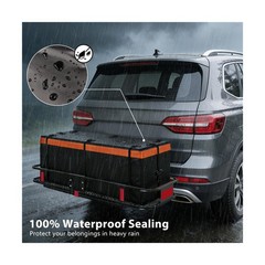 Folding Hitch Cargo Carrier Basket 60″ X 20″ X 6″+ Waterproof Bag (59″ 24″ 24…