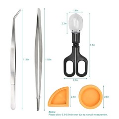 2Pcs Stainless Steel Feeding Tongs, Reptile Feeding Tweezers Long Handle Feed…