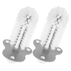 2Pcs Durable Turtle Brush with Suction Cup Soft Bristles for Tank Cleaning