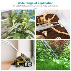 2Pcs Stainless Steel Feeding Tongs, Reptile Feeding Tweezers Long Handle Feed…