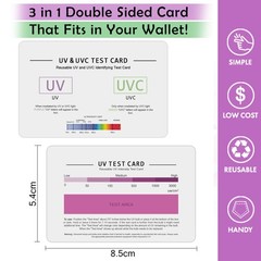 UV UVC Test Card Intensity 3 In 1 Light Identifying Dosage Indicator 2 Pack