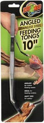 Zoo Med Angled Stainless Steel Feeding Tongs Ideal for Snakes 10 inches – 2 Pack