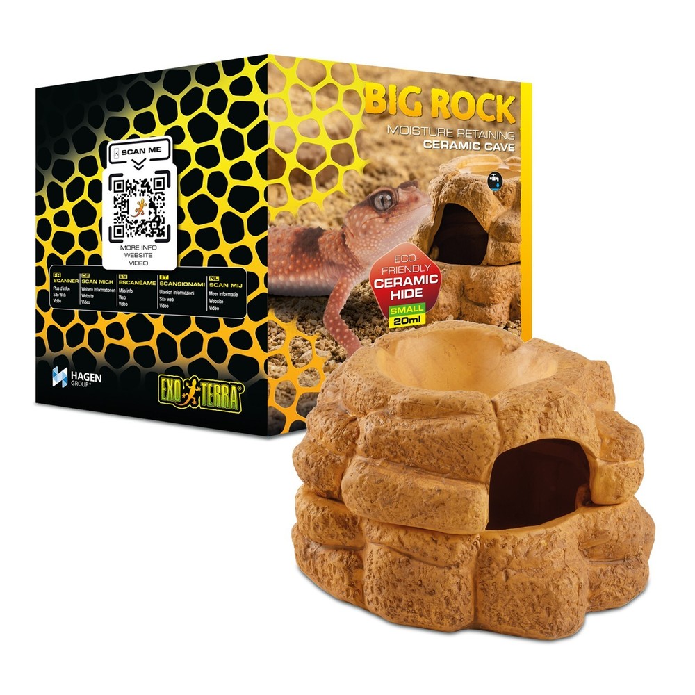 Exo Terra Big Rock Cave Small 11x13x8cm NEW!