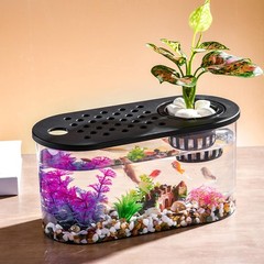 Small Turtle Tank Kit, Reptile Aquarium with Basking Platform, Decor Stones &…