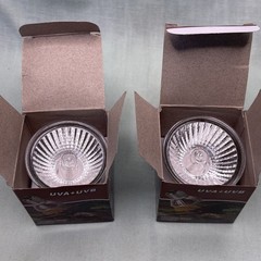 2 Pack 50W UVA UVB Reptile Heat Halogen Bulb Basking Light Turtle Lizard