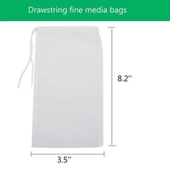 6Pack Fine Media Filter Bag for Aquarium 180 Micron Extra Fine Drawstring Fil…