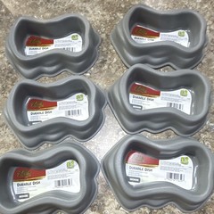 Zilla Durable Dish Medium Gray Reptile Food/Water Bowl LOT OF 6