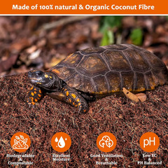 2 Pack Natural Coconut Fiber Substrate for Reptile- Premium Compressed Coconut H