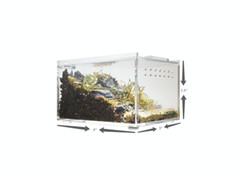 Herpcult Acrylic Reptile Terrarium Gecko Spider Vivarium Enclosure Mini Flat Cl