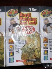 Zoo Med Repti Basking Spot Lamp Bulbs Reptile Terrarium Light 75 Watt Lot of 3