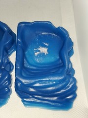 Reptile ramp blue Food Dish Bowl, Worm Water Dish Small Lizard Gecko Pet lot