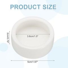 Reptile Food Bowl Worm Water Dish Ceramic Pet Bowl Small 2″ White