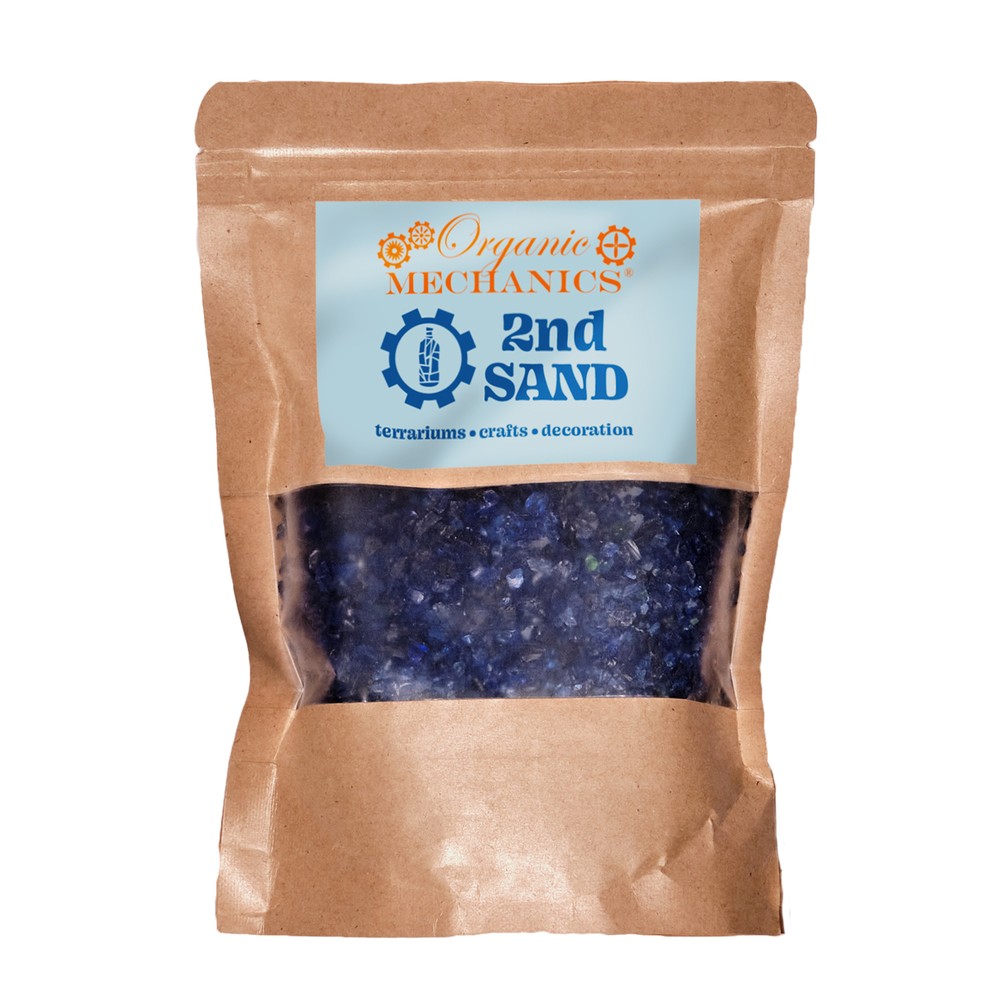 Organic Mechanics 2nd Sand Recycled Glass, Cobalt Blue, 1lb