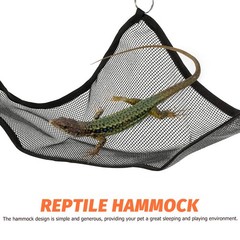 2Pcs Durable Mesh Reptile Hammock Black Pet Swing for Lizards Snakes