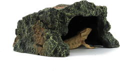JIHAQUA Reptile Rock Hide Cave, Aquarium Habitat Decor Rock Tortoise Hideout for