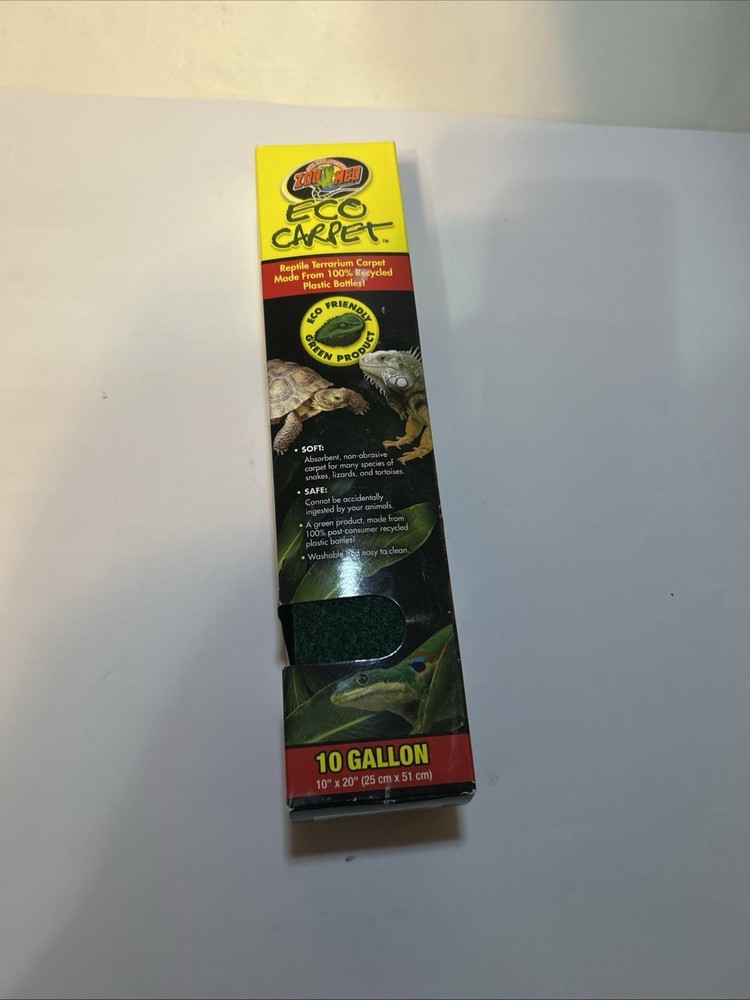 Zoo Med Eco Carpet 10 Gallon Reptile Terrarium Liner 10” x 20” Washable