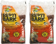 Pack of 2 All Natural Litter Box Reusable 8 Quarts Zoo Med Reptile Bark