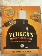 Flukers Mini Sun Dome Deep Flush Mount Lamp 5.5 in 100 Watt Max Turtles Reptiles