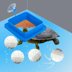 Aquatic Turtle Tank Accessories Feeding Ring and Nitrifying Balls, Turtle Feedin