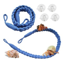 MUYG 2PCS Hermit Crab Climbing Toys,Hermit Crab Rope Ladder Decor Reptile Han…
