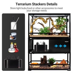 Repti Zoo Terrarium Stacker for 30 x 12 Reptile & Amphibian Enclosure