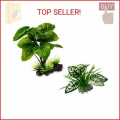 Moonorange Reptile Artificial Plants, Terrarium Plants Decorations Supplies, Aqu