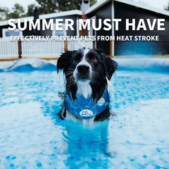 Dog Ice Bandana Cooling Neck Wraps Pet Collar Summer Heat Relief Accessory