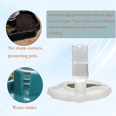 2-in-1 Reptile Water Bowl Food Dish with Bottle Automatic Reptile Feeder for …