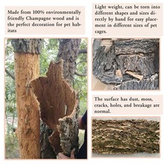 BNOSDM 2PCS Cork Bark Background,11.8″ x 7.9″ Natural Reptile Terrarium Backd…