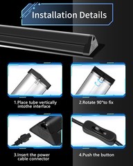 T5 Reptile Light Fixture Combo Kit 54W (New Upgrade), UVB Reptile Light Fixtu…