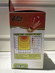 Zilla Incandescent Night Red Heat Bulb for Reptiles – 150 Watt
