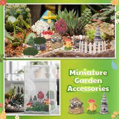 23 Pcs Jumping Spider Enclosure and Habitat Miniatures Figurines Set Clear Ac…