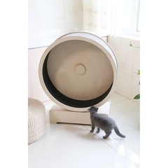 PENN-PLAX SPIN KITTY CAT EXERCISER WHEEL – 29.5” DIAMETER – BEIGE