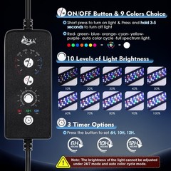 AQQA LED Aquarium Light 30W for 18-24 Inch Fish Tank, 24/7 Mode&DIY Mode Full…