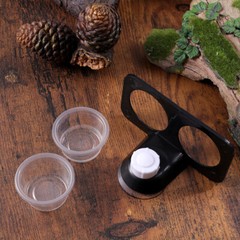 Reptile Water Dish Food Bowl Feeding Station for Crested Gecko Lizard Feeder