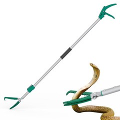 78″ Extendable Snake Grabber Reptile Tongs Rattle Snake Catcher Wide Jaw Hand…