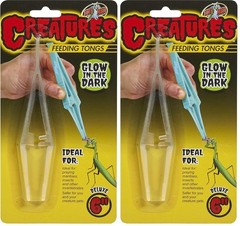 Glow in the Dark Feeding Tongs for Invertebrates, Pack of 2 Ideal for Arachnids