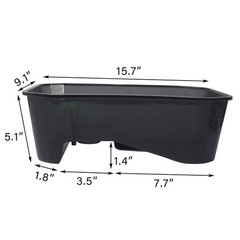 PINVNBY Plastic Turtle Tank Reptile Habitat Pet 15.7×9.1×5.1 Inches, Black