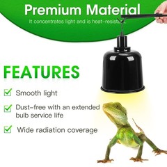 2 Pack Reptile Dome Lamp Cover Light Shade, 7.5 Inch Deep Reptile Dome Light …