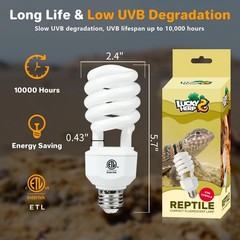 UVA UVB Reptile Light 10.0, Desert UVB 150 Compact Fluorescent Lamp, UVB Ligh…