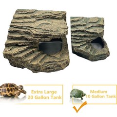 Tfwadmx Tortoise Basking Platform, Crested Gecko Hide, Reptile Cave Hideout w…