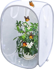 Pop-Up Insect and Butterfly Habitat Cage Terrarium Clear Mesh Enclosure – 16″…