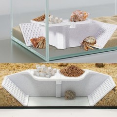 White Hermit Crab Underground Hideout Cave Corner 3in1 Habitat Shelter